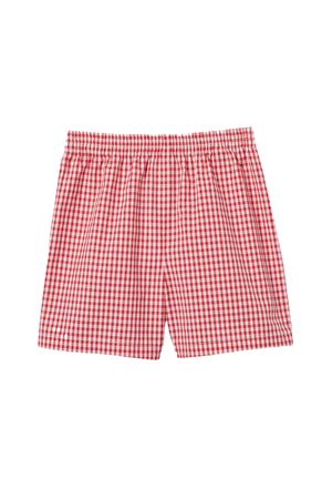 Shorts neonato in cotone a quadretti GUCCI KIDS | 848699XWA7X6312